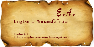 Englert Annamária névjegykártya